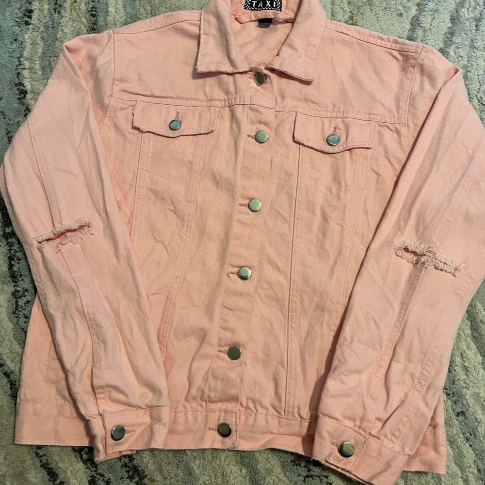 TAXI Women's Soft Pink Jean Jacket